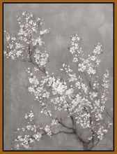 5531242_FN1 'White Cherry Blossoms II on Grey' by artist Danhui Nai - Wall Art Print on Textured Fine Art Canvas or Paper - Digital Giclee reproduction of art painting. Red Sky Art is India's Online Art Gallery for Home Decor - 553_92702