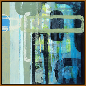 8170020_FN1 'Blue Crimp 4' by artist David Dauncey - Wall Art Print on Textured Fine Art Canvas or Paper - Digital Giclee reproduction of art painting. Red Sky Art is India's Online Art Gallery for Home Decor - 817_72903