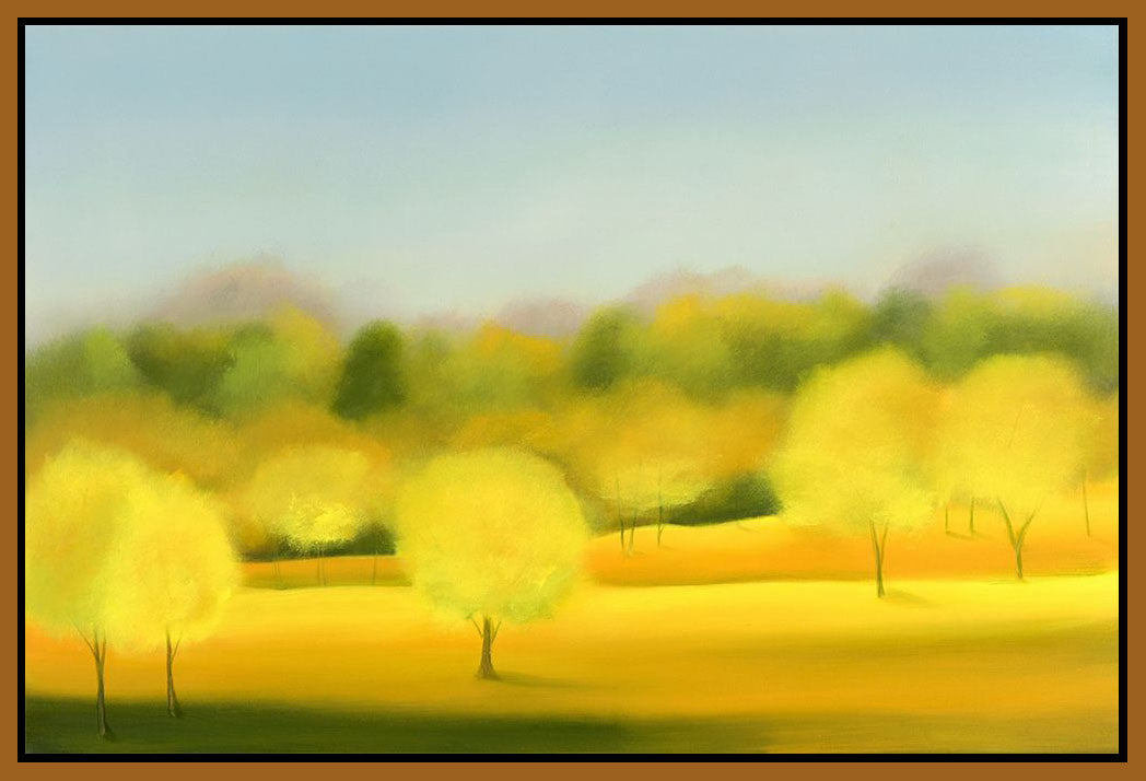 8170210_FN1 'Sunlight Returns I' by artist Bonita W. Goldberg - Wall Art Print on Textured Fine Art Canvas or Paper - Digital Giclee reproduction of art painting. Red Sky Art is India's Online Art Gallery for Home Decor - 817_75450