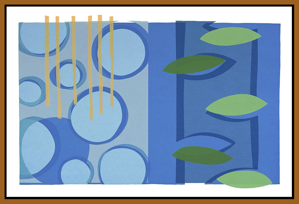 8170214_FN1 'Green Fish' by artist Lee Crew - Wall Art Print on Textured Fine Art Canvas or Paper - Digital Giclee reproduction of art painting. Red Sky Art is India's Online Art Gallery for Home Decor - 817_78920