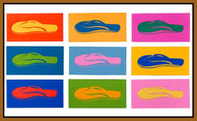 8170244_FN1 'Flip Flop Heaven' by artist Sharyn Sowell - Wall Art Print on Textured Fine Art Canvas or Paper - Digital Giclee reproduction of art painting. Red Sky Art is India's Online Art Gallery for Home Decor - 817_81153