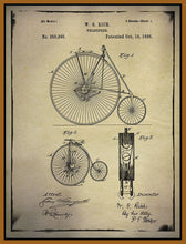 8170159_FN1 'Bicycle Patent 1 Buff' by artist GI ArtLab - Wall Art Print on Textured Fine Art Canvas or Paper - Digital Giclee reproduction of art painting. Red Sky Art is India's Online Art Gallery for Home Decor - 817_88564