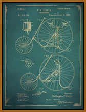 8170162_FN1 'Bicycle Patent 3 Blue' by artist GI ArtLab - Wall Art Print on Textured Fine Art Canvas or Paper - Digital Giclee reproduction of art painting. Red Sky Art is India's Online Art Gallery for Home Decor - 817_88567