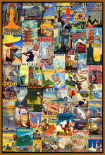 40002_FN3_- titled 'Vintage Poster Collage' by artist Anonymous - Wall Art Print on Textured Fine Art Canvas or Paper - Digital Giclee reproduction of art painting. Red Sky Art is India's Online Art Gallery for Home Decor - 43_1750-0755