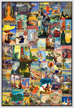 40002_FW1_- titled 'Vintage Poster Collage' by artist Anonymous - Wall Art Print on Textured Fine Art Canvas or Paper - Digital Giclee reproduction of art painting. Red Sky Art is India's Online Art Gallery for Home Decor - 43_1750-0755