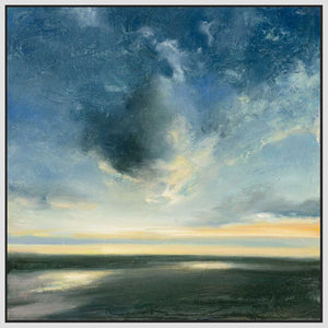 5531379_FW1 'Coastal Sunrise' by artist Julia Purinton - Wall Art Print on Textured Fine Art Canvas or Paper - Digital Giclee reproduction of art painting. Red Sky Art is India's Online Art Gallery for Home Decor - 553_45449