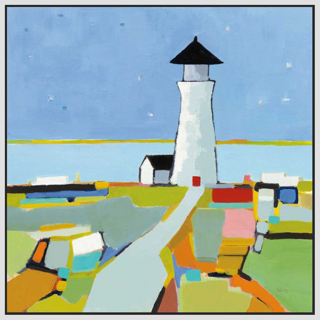 5531380_FW1 'To the Lighthouse' by artist Phyllis Adams - Wall Art Print on Textured Fine Art Canvas or Paper - Digital Giclee reproduction of art painting. Red Sky Art is India's Online Art Gallery for Home Decor - 553_45892
