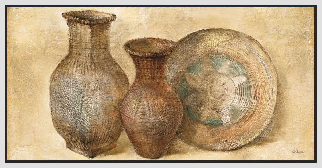 5531496_FW1 'Woven Vessels II Crop' by artist Albena Hristova - Wall Art Print on Textured Fine Art Canvas or Paper - Digital Giclee reproduction of art painting. Red Sky Art is India's Online Art Gallery for Home Decor - 553_4838