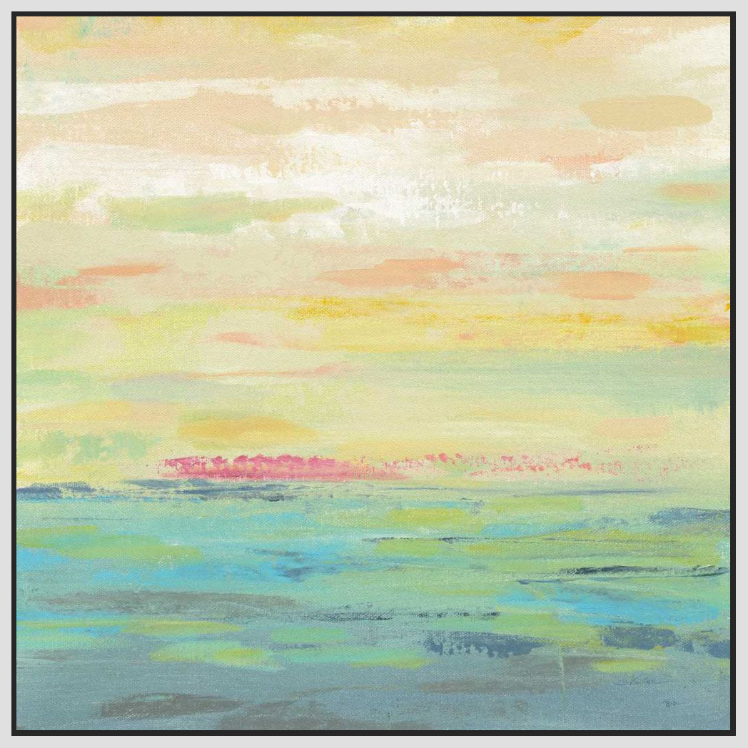 5531396_FW1 'Pink Clouds I' by artist Silvia Vassileva - Wall Art Print on Textured Fine Art Canvas or Paper - Digital Giclee reproduction of art painting. Red Sky Art is India's Online Art Gallery for Home Decor - 553_50284