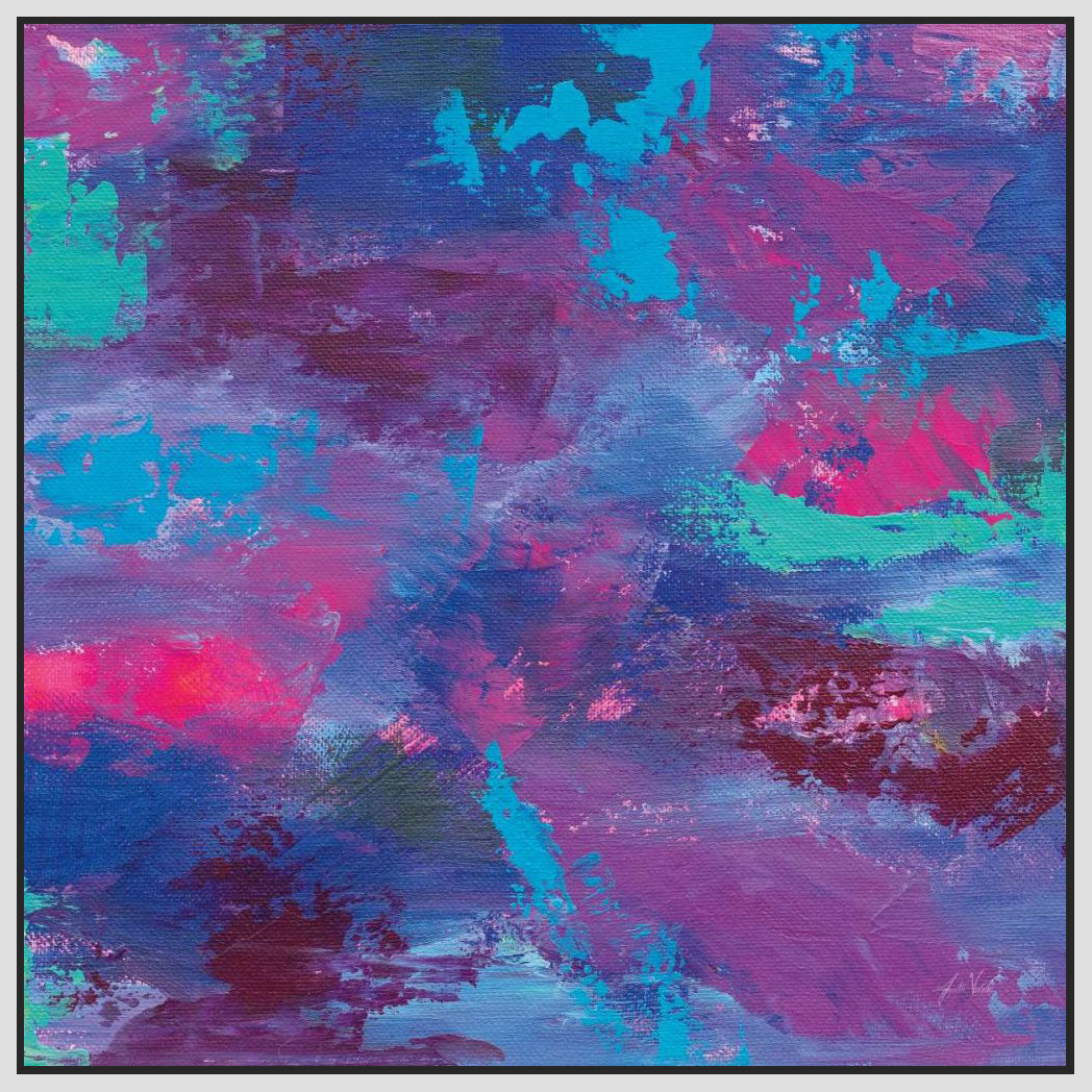 5531416_FW1 'Delight' by artist Jeanette Vertentes - Wall Art Print on Textured Fine Art Canvas or Paper - Digital Giclee reproduction of art painting. Red Sky Art is India's Online Art Gallery for Home Decor - 553_55476