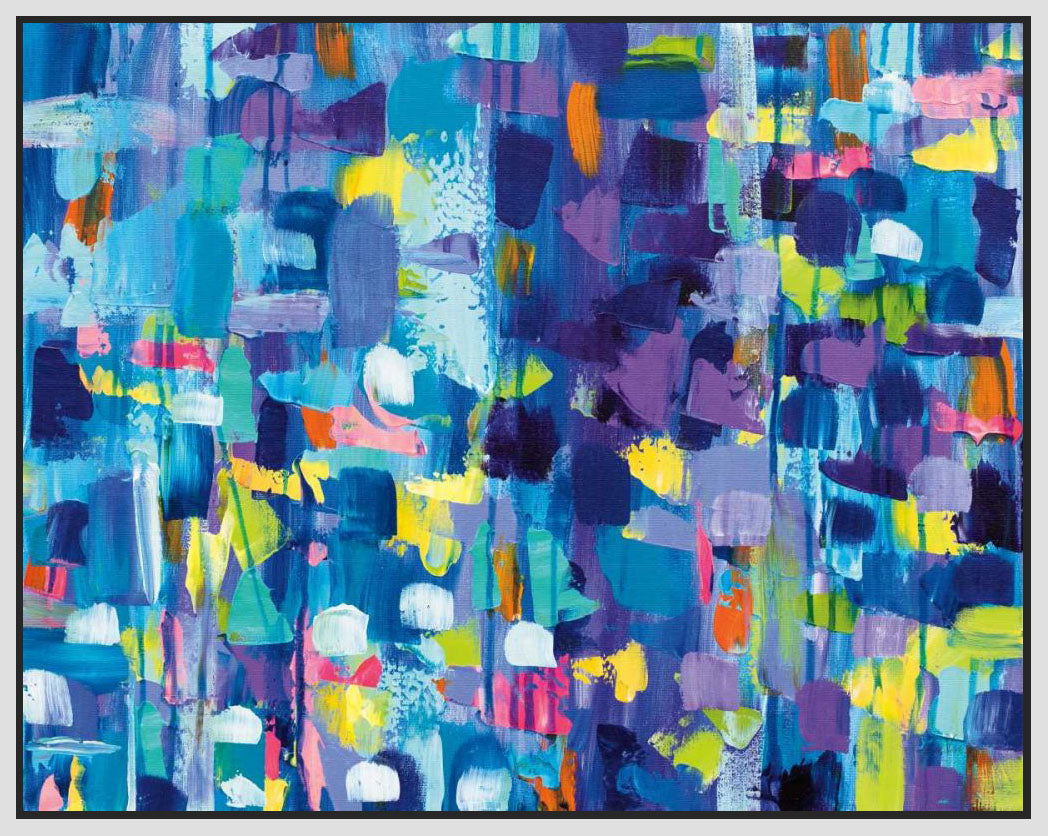 5531546_FW1 'Gaiety' by artist Jeanette Vertentes - Wall Art Print on Textured Fine Art Canvas or Paper - Digital Giclee reproduction of art painting. Red Sky Art is India's Online Art Gallery for Home Decor - 553_55484