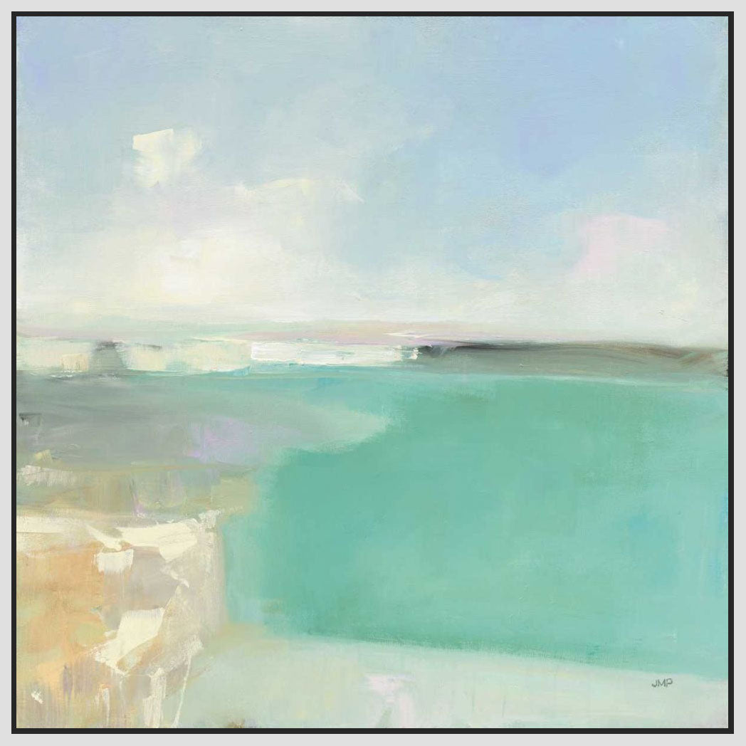 5531419_FW1 'Summer Coastline' by artist Julia Purinton - Wall Art Print on Textured Fine Art Canvas or Paper - Digital Giclee reproduction of art painting. Red Sky Art is India's Online Art Gallery for Home Decor - 553_56320