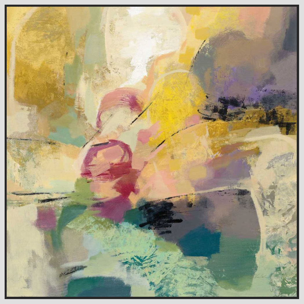 5531430_FW1 'Mid Mod Mood' by artist Silvia Vassileva - Wall Art Print on Textured Fine Art Canvas or Paper - Digital Giclee reproduction of art painting. Red Sky Art is India's Online Art Gallery for Home Decor - 553_62958