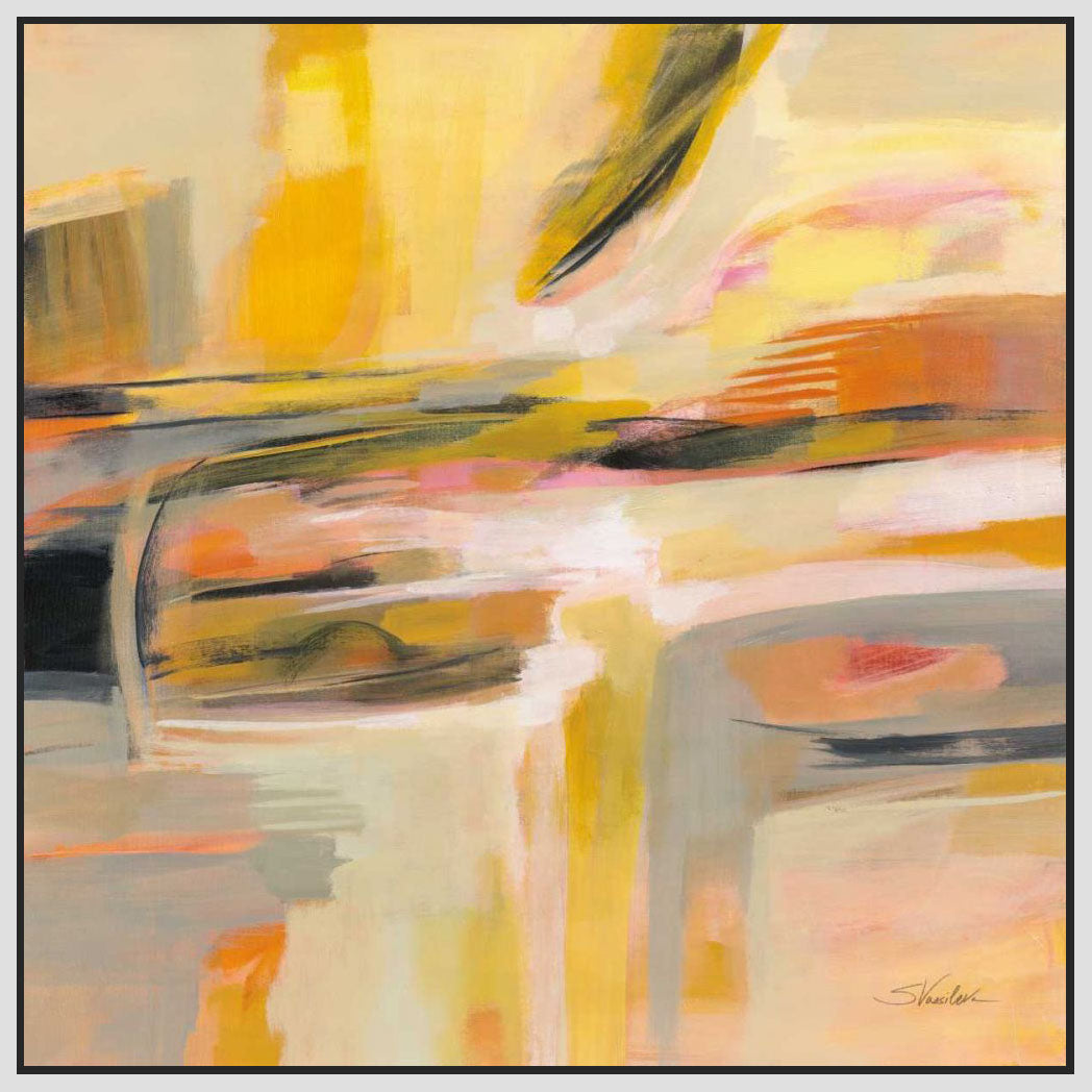 5531444_FW1 'Happy Sunshine' by artist Silvia Vassileva - Wall Art Print on Textured Fine Art Canvas or Paper - Digital Giclee reproduction of art painting. Red Sky Art is India's Online Art Gallery for Home Decor - 553_70149