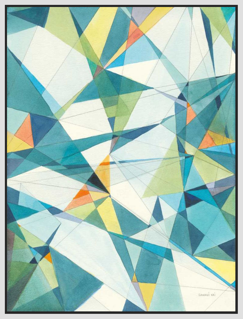 5531486_FW1 'Prism I Oasis' by artist Danhui Nai - Wall Art Print on Textured Fine Art Canvas or Paper - Digital Giclee reproduction of art painting. Red Sky Art is India's Online Art Gallery for Home Decor - 553_72478