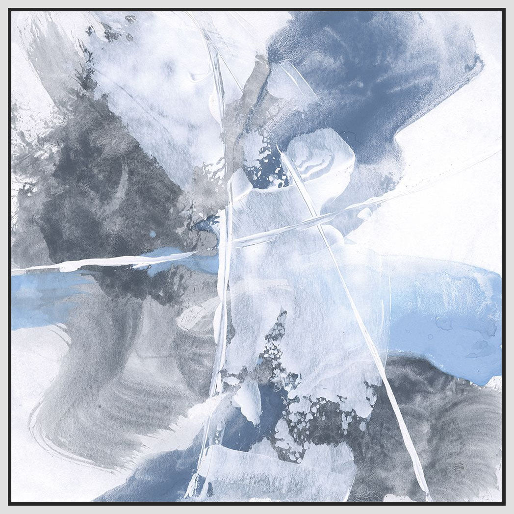 5531451_FW1 'White Line Blues IV' by artist Chris Paschke - Wall Art Print on Textured Fine Art Canvas or Paper - Digital Giclee reproduction of art painting. Red Sky Art is India's Online Art Gallery for Home Decor - 553_74345