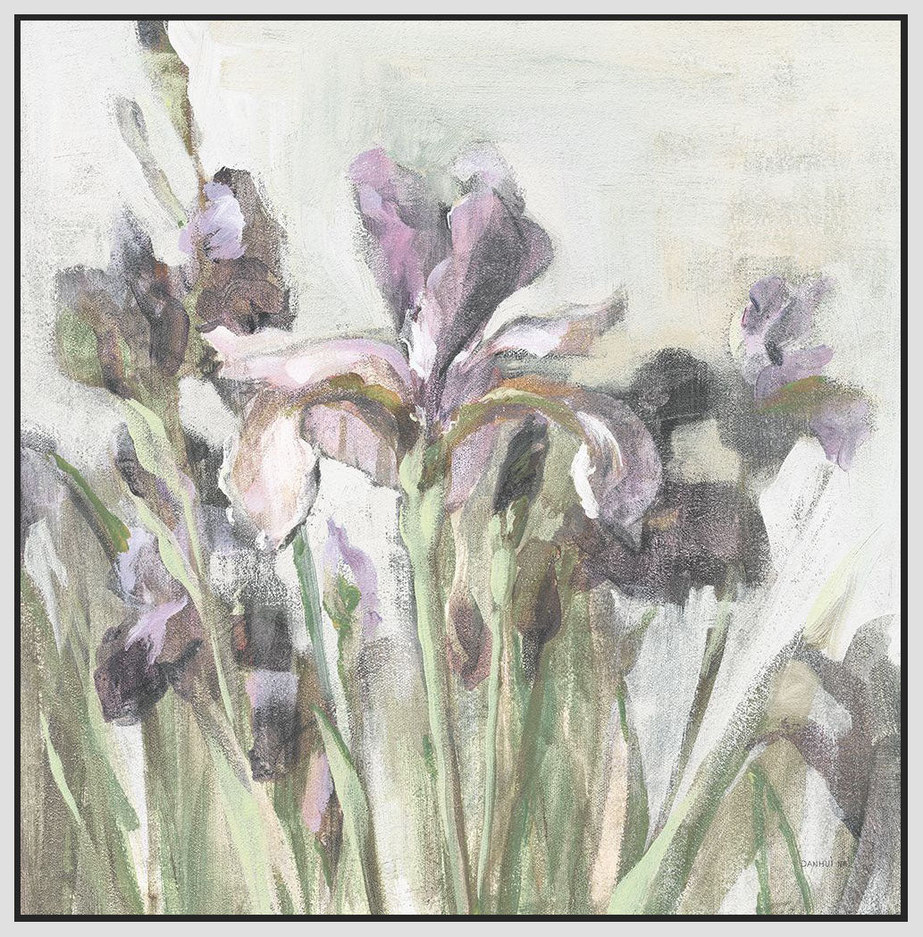 5531036_FW1 'Spring Iris I Purple' by artist Danhui Nai - Wall Art Print on Textured Fine Art Canvas or Paper - Digital Giclee reproduction of art painting. Red Sky Art is India's Online Art Gallery for Home Decor - 553_75667