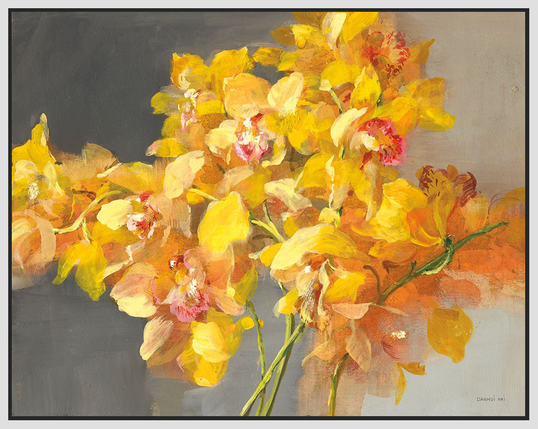 5531345_FW1 'Orchid Dreaming' by artist Danhui Nai - Wall Art Print on Textured Fine Art Canvas or Paper - Digital Giclee reproduction of art painting. Red Sky Art is India's Online Art Gallery for Home Decor - 553_78719