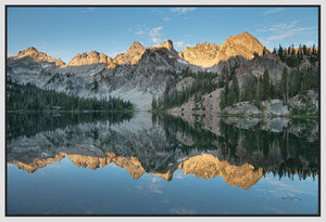 5531303_FW1 'Alice Lake Sawtooh Mountains Idaho' by artist Alan Majchrowicz - Wall Art Print on Textured Fine Art Canvas or Paper - Digital Giclee reproduction of art painting. Red Sky Art is India's Online Art Gallery for Home Decor - 553_81520