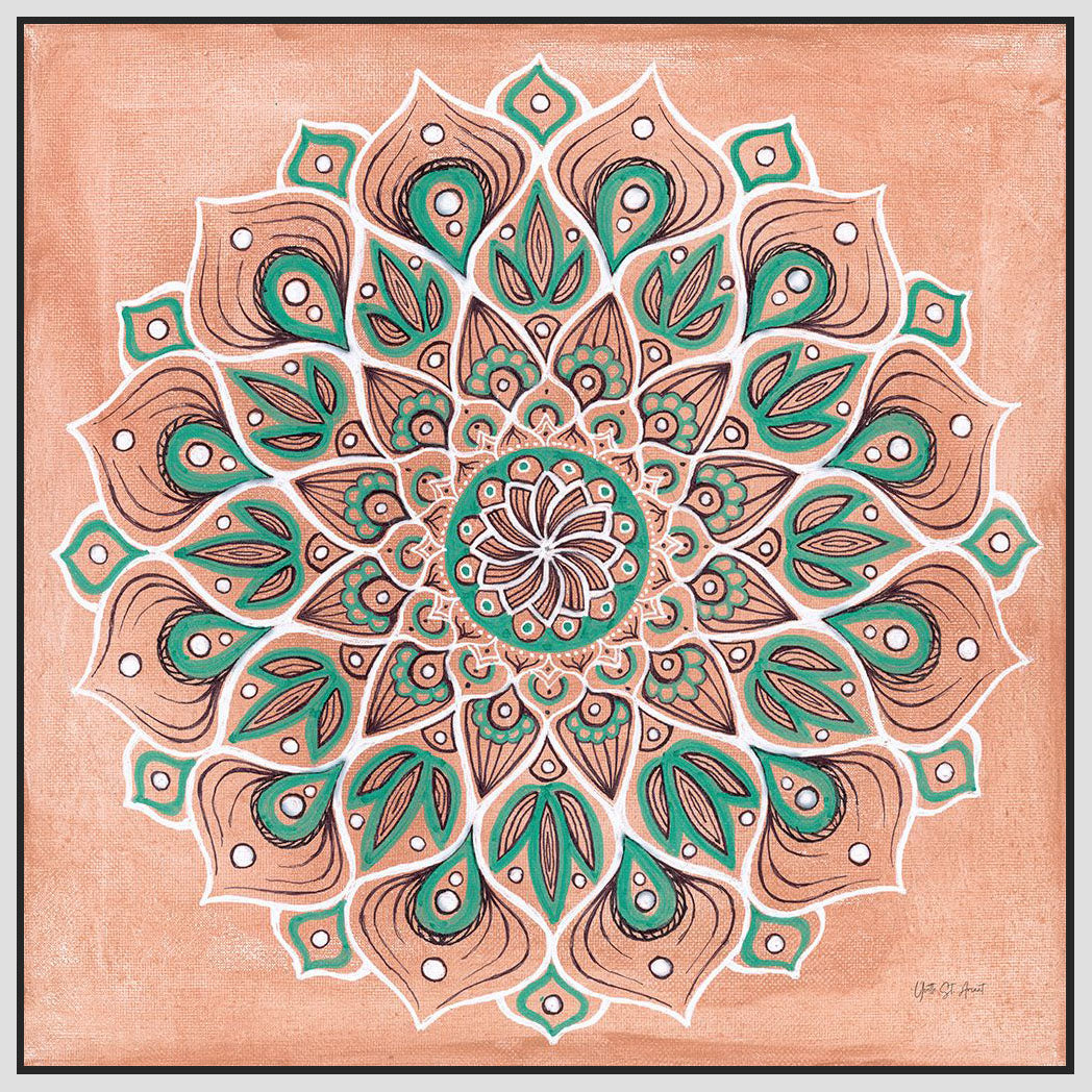 5531124_FW1 'Spiral Mandala' by artist Yvette St. Amant - Wall Art Print on Textured Fine Art Canvas or Paper - Digital Giclee reproduction of art painting. Red Sky Art is India's Online Art Gallery for Home Decor - 553_90987