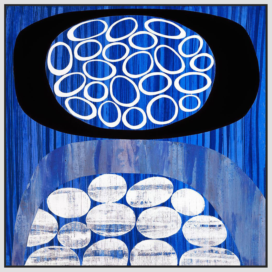 8170039_FW1 'Waterway II' by artist Mary Calkins - Wall Art Print on Textured Fine Art Canvas or Paper - Digital Giclee reproduction of art painting. Red Sky Art is India's Online Art Gallery for Home Decor - 817_76974