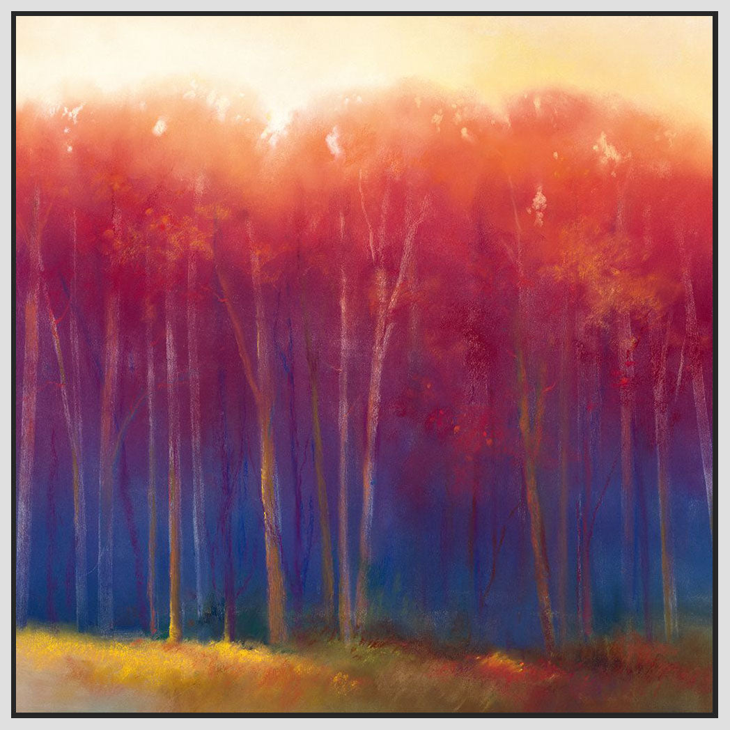 8170042_FW1 'Deep Woods in Autumn' by artist Teri Jonas - Wall Art Print on Textured Fine Art Canvas or Paper - Digital Giclee reproduction of art painting. Red Sky Art is India's Online Art Gallery for Home Decor - 817_77060