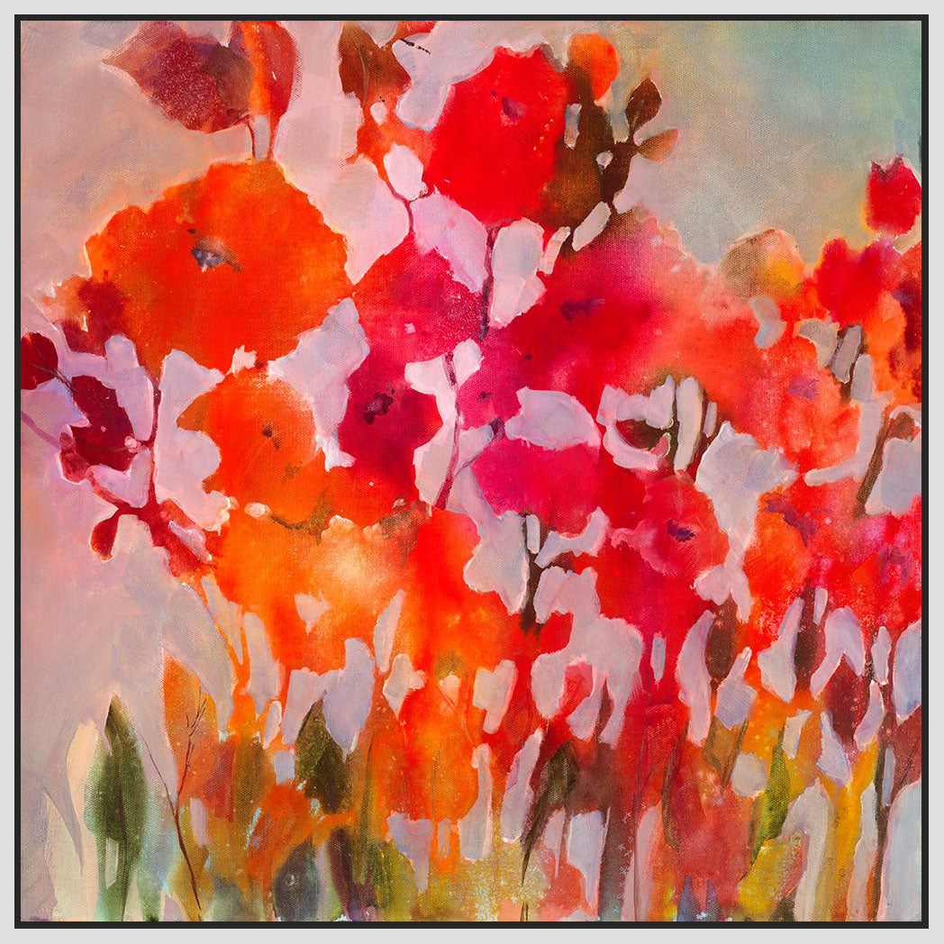 8170045_FW1 'Les Fleurs' by artist Michelle Abrams - Wall Art Print on Textured Fine Art Canvas or Paper - Digital Giclee reproduction of art painting. Red Sky Art is India's Online Art Gallery for Home Decor - 817_78122