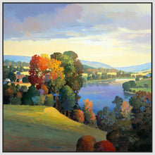 8170048_FW1 'Hill And Valley III' by artist Max Hayslette - Wall Art Print on Textured Fine Art Canvas or Paper - Digital Giclee reproduction of art painting. Red Sky Art is India's Online Art Gallery for Home Decor - 817_78136