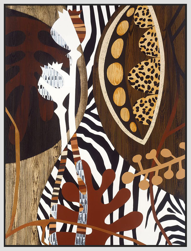 8170146_FW1 'Safari 1' by artist Mary Calkins - Wall Art Print on Textured Fine Art Canvas or Paper - Digital Giclee reproduction of art painting. Red Sky Art is India's Online Art Gallery for Home Decor - 817_80281