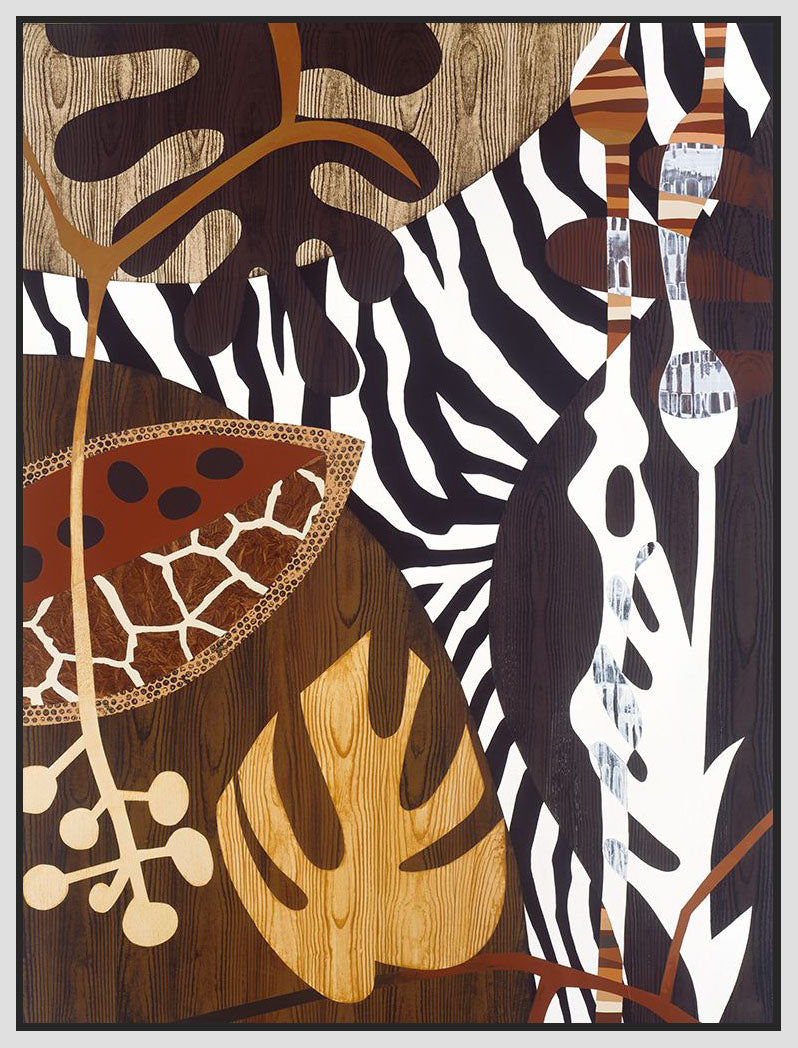 8170147_FW1 'Safari 2' by artist Mary Calkins - Wall Art Print on Textured Fine Art Canvas or Paper - Digital Giclee reproduction of art painting. Red Sky Art is India's Online Art Gallery for Home Decor - 817_80282