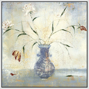 8170063_FW1 'Le Vase Bleu' by artist Mary Calkins - Wall Art Print on Textured Fine Art Canvas or Paper - Digital Giclee reproduction of art painting. Red Sky Art is India's Online Art Gallery for Home Decor - 817_81376