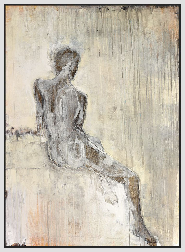 8170152_FW1 'Noir Nude 1' by artist Maeve Harris - Wall Art Print on Textured Fine Art Canvas or Paper - Digital Giclee reproduction of art painting. Red Sky Art is India's Online Art Gallery for Home Decor - 817_85318