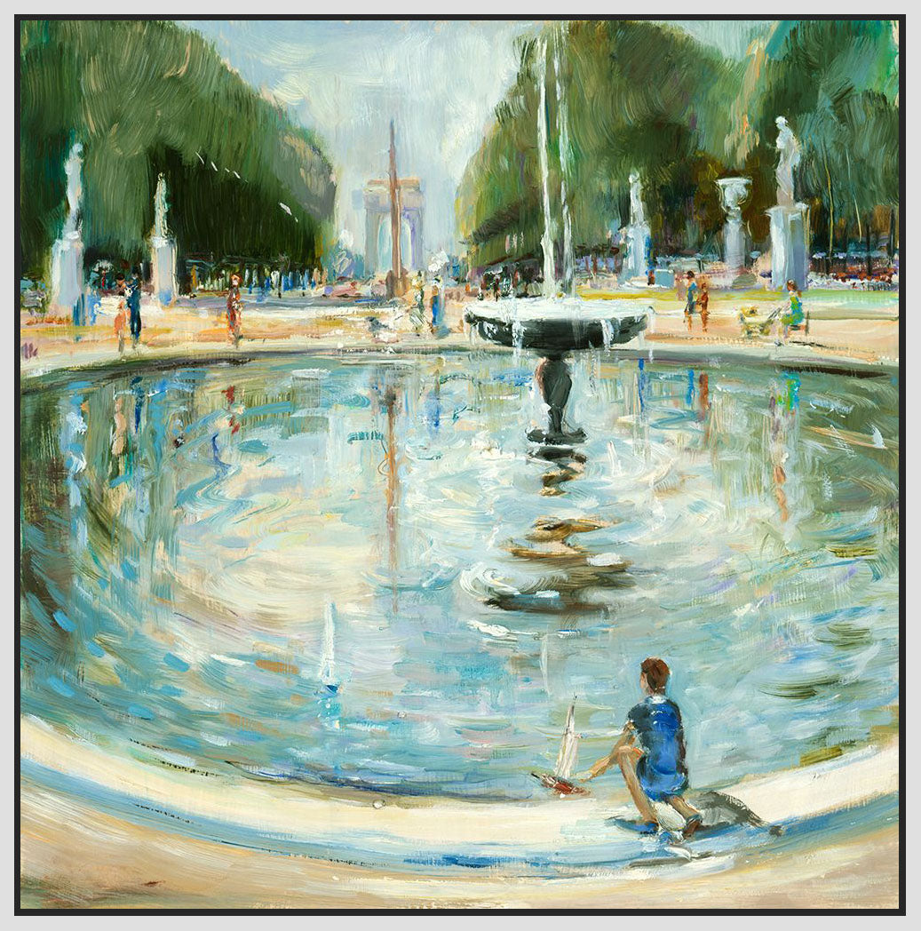 8170076_FW1 'Parisian Afternoon II' by artist Marysia Burr - Wall Art Print on Textured Fine Art Canvas or Paper - Digital Giclee reproduction of art painting. Red Sky Art is India's Online Art Gallery for Home Decor - 817_86290