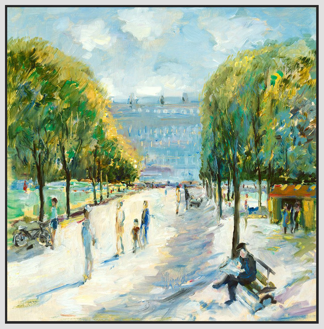 8170078_FW1 'Parisian Afternoon IV' by artist Marysia Burr - Wall Art Print on Textured Fine Art Canvas or Paper - Digital Giclee reproduction of art painting. Red Sky Art is India's Online Art Gallery for Home Decor - 817_86292