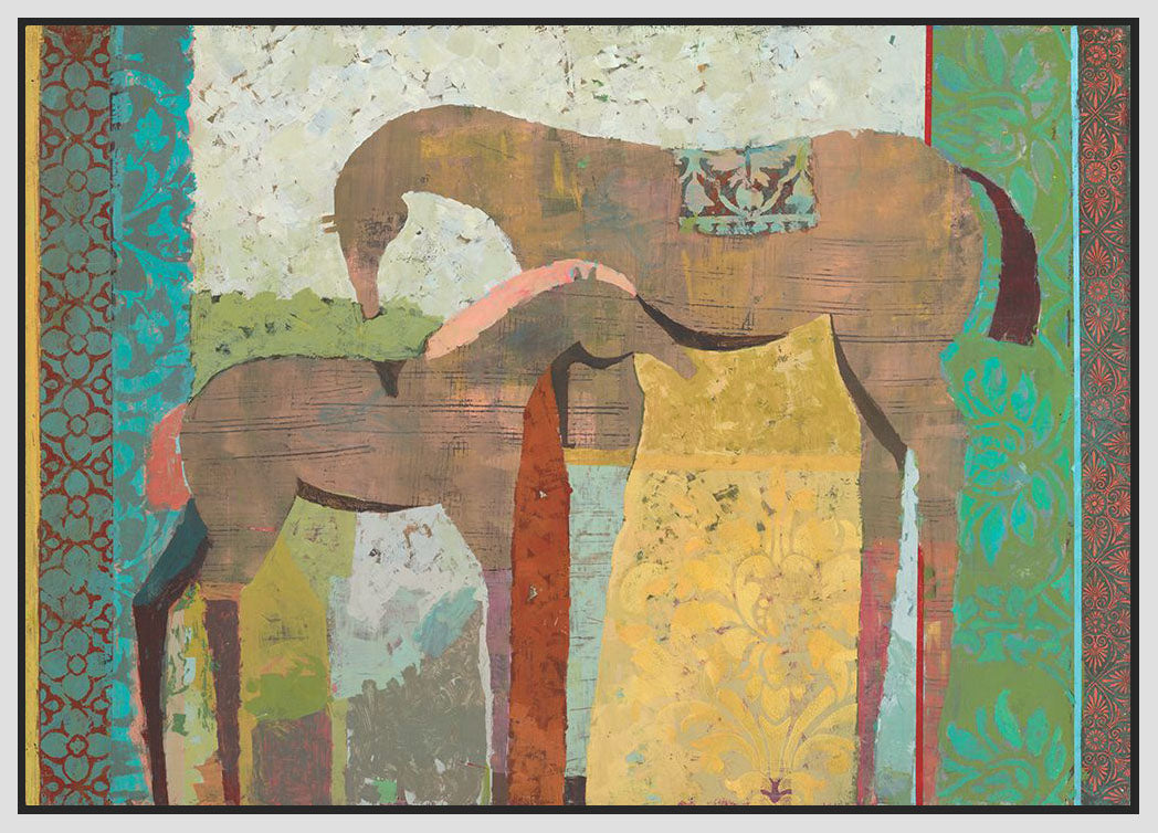 8170233_FW1 'Barn Baby' by artist Ciela Bloom - Wall Art Print on Textured Fine Art Canvas or Paper - Digital Giclee reproduction of art painting. Red Sky Art is India's Online Art Gallery for Home Decor - 817_87265