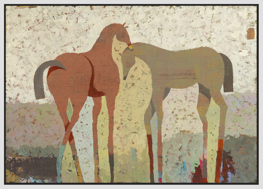 8170234_FW1 'Gentle Whisperers' by artist Ciela Bloom - Wall Art Print on Textured Fine Art Canvas or Paper - Digital Giclee reproduction of art painting. Red Sky Art is India's Online Art Gallery for Home Decor - 817_87266