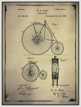 8170159_FW1 'Bicycle Patent 1 Buff' by artist GI ArtLab - Wall Art Print on Textured Fine Art Canvas or Paper - Digital Giclee reproduction of art painting. Red Sky Art is India's Online Art Gallery for Home Decor - 817_88564