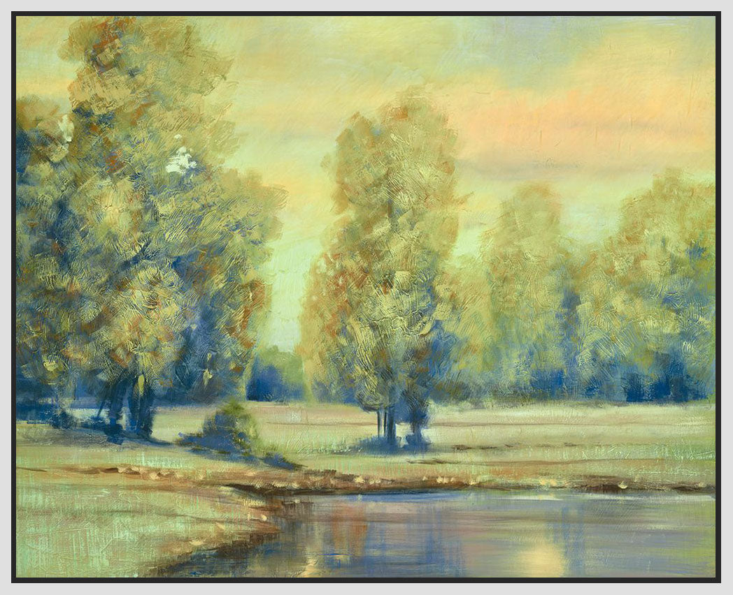 8170256_FW1 'Early Evening Reflection' by artist Ben Gordon - Wall Art Print on Textured Fine Art Canvas or Paper - Digital Giclee reproduction of art painting. Red Sky Art is India's Online Art Gallery for Home Decor - 817_99086