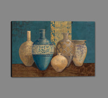 5531509_GS1 'Aegean Vessels on Turquoise' by artist Avery Tillmon - Wall Art Print on Textured Fine Art Canvas or Paper - Digital Giclee reproduction of art painting. Red Sky Art is India's Online Art Gallery for Home Decor - 553_19182
