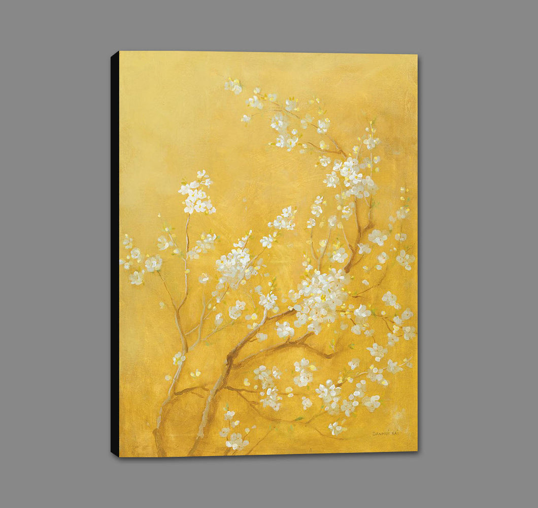 5531199_GS1 'White Cherry Blossoms I' by artist Danhui Nai - Wall Art Print on Textured Fine Art Canvas or Paper - Digital Giclee reproduction of art painting. Red Sky Art is India's Online Art Gallery for Home Decor - 553_26634