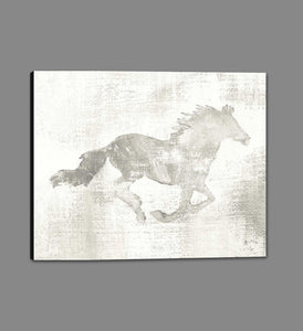 5531545_GS1 'Mustang Study Neutral' by artist Studio Mousseau - Wall Art Print on Textured Fine Art Canvas or Paper - Digital Giclee reproduction of art painting. Red Sky Art is India's Online Art Gallery for Home Decor - 553_36856