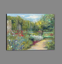 5531533_GS1 'Garden Bench' by artist Carol Rowan - Wall Art Print on Textured Fine Art Canvas or Paper - Digital Giclee reproduction of art painting. Red Sky Art is India's Online Art Gallery for Home Decor - 553_41933