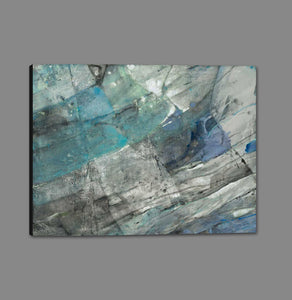 5531536_GS1 'Quarry' by artist Albena Hristova - Wall Art Print on Textured Fine Art Canvas or Paper - Digital Giclee reproduction of art painting. Red Sky Art is India's Online Art Gallery for Home Decor - 553_47328