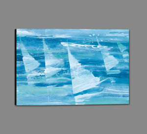 5531518_GS1 'Summer Sail III Blue' by artist Albena Hristova - Wall Art Print on Textured Fine Art Canvas or Paper - Digital Giclee reproduction of art painting. Red Sky Art is India's Online Art Gallery for Home Decor - 553_47386