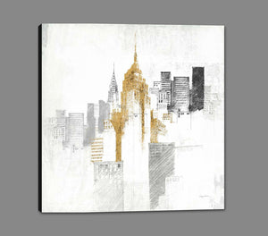 5531393_GS1 'Empire State Building No Words' by artist Avery Tillmon - Wall Art Print on Textured Fine Art Canvas or Paper - Digital Giclee reproduction of art painting. Red Sky Art is India's Online Art Gallery for Home Decor - 553_49633