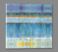 5531395_GS1 'Abstract Stripes Blue' by artist Danhui Nai - Wall Art Print on Textured Fine Art Canvas or Paper - Digital Giclee reproduction of art painting. Red Sky Art is India's Online Art Gallery for Home Decor - 553_49977
