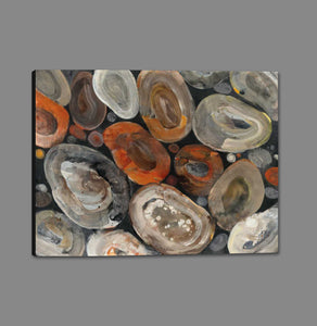 5531539_GS1 'Autumn Rocks' by artist Albena Hristova - Wall Art Print on Textured Fine Art Canvas or Paper - Digital Giclee reproduction of art painting. Red Sky Art is India's Online Art Gallery for Home Decor - 553_56280