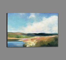 5531523_GS1 'Dawn by the Water' by artist Julia Purinton - Wall Art Print on Textured Fine Art Canvas or Paper - Digital Giclee reproduction of art painting. Red Sky Art is India's Online Art Gallery for Home Decor - 553_57175