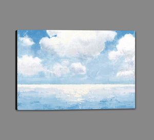 5531526_GS1 'Sparkling Sea' by artist James Wiens - Wall Art Print on Textured Fine Art Canvas or Paper - Digital Giclee reproduction of art painting. Red Sky Art is India's Online Art Gallery for Home Decor - 553_63187
