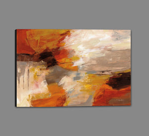 5531294_GS1 'Falling Leaves' by artist Silvia Vassileva - Wall Art Print on Textured Fine Art Canvas or Paper - Digital Giclee reproduction of art painting. Red Sky Art is India's Online Art Gallery for Home Decor - 553_75419